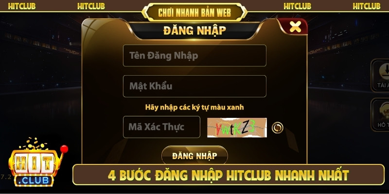 4 bước đăng nhập Hitclub nhanh nhất