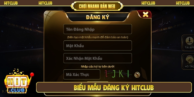 Biểu mẫu đăng ký Hitclub