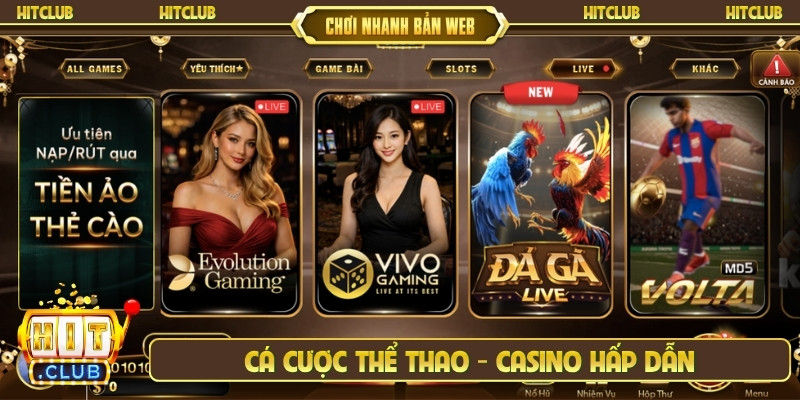 Cá cược thể thao - casino hấp dẫn