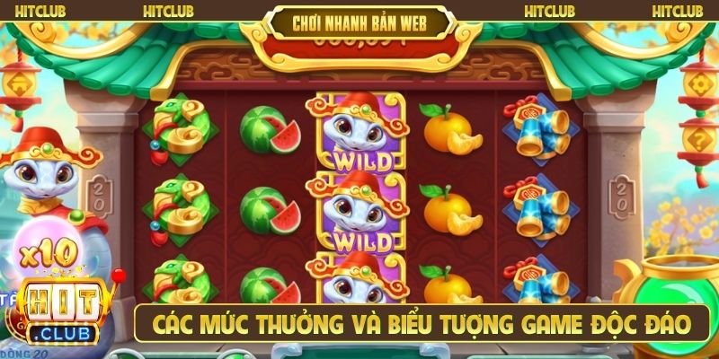Các mức thưởng và biểu tượng game độc đáo