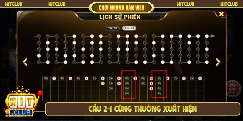 Cầu 2-1 cũng thường xuất hiện