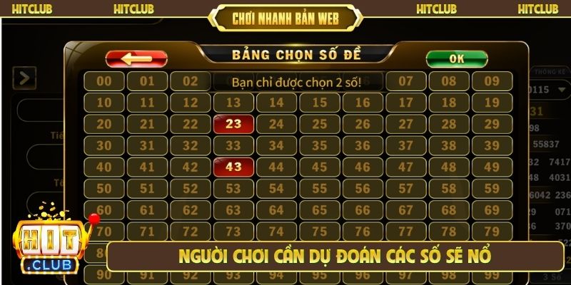 Người chơi cần dự đoán các số sẽ nổ