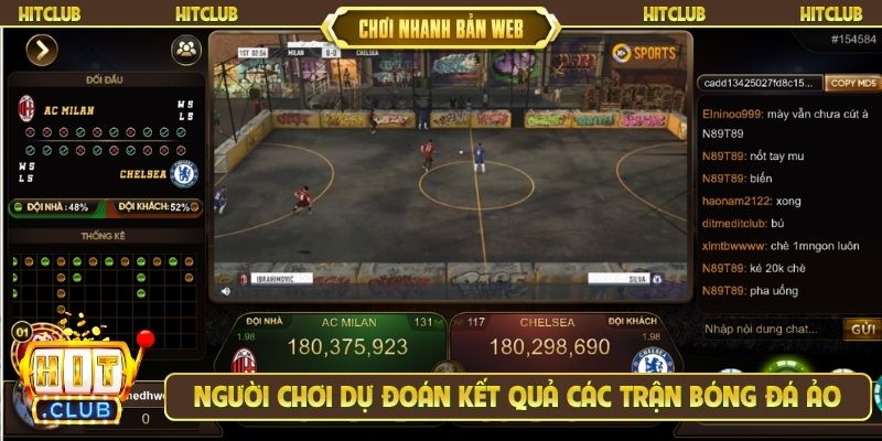 Người chơi dự đoán kết quả các trận bóng đá ảo