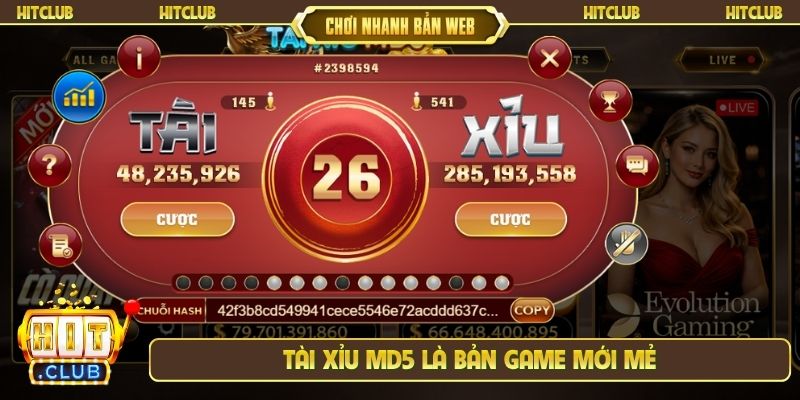 Tài xỉu MD5 là bản game mới mẻ