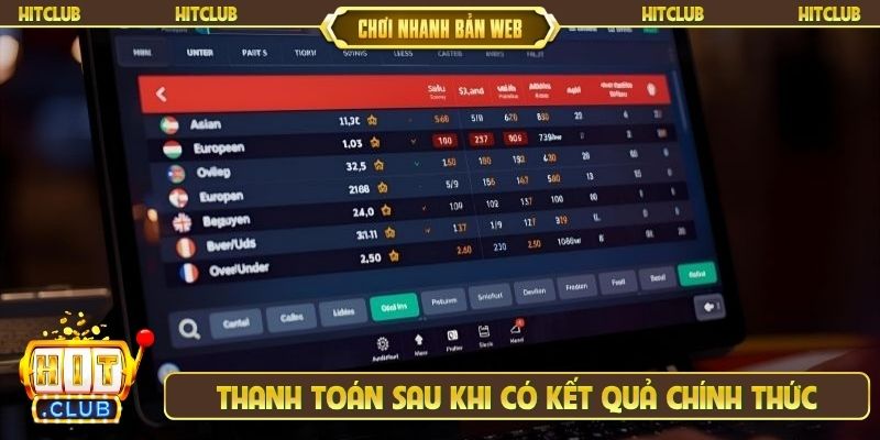 Thanh toán sau khi có kết quả chính thức